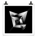 Plakat Gong - Geometryczne kształty 3D - Kwadrat