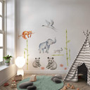 Wallsticker Asiatiske dyr sæt (14 stk.) - Kvilis