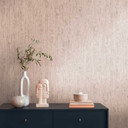 Tekstureret tapet i gråbrun - non-woven tapet med tekstil-look - moderne vægdesign