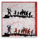 Canvasbillede, Banksy pisken