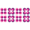 Sticker mural - Sphères rétro fuchsia