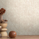 Papier peint intissé imitation béton crème beige - papier peint structuré à l'aspect plâtreux 
