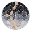 Wandcirkel Fredriksson - Blue Geometry