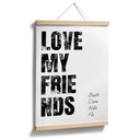 Poster personnalisable Love my Friends