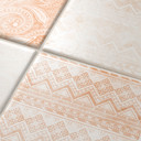 Naklejki na płytki Bohemian peach - zestaw 12 sztuk