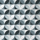 Naklejki na płytki Abstract Flower Pattern - niebieskie - zestaw 12 sztuk