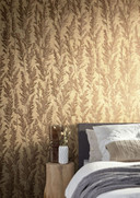 blomstertapet naturlig opulens guld