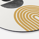vægdekoration Abstrakt komposition med cirkel og halvbue - The Miuus Studio – print på aluminium