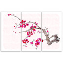 3-delt lærredstryk Cherry Blossom Japan Nature