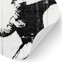 Naklejka na ścianę Banksy - Miotacz kwiatów - Okrągła