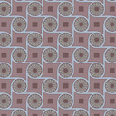 Graficzna tapeta z okrągłym wzorem fioletowo-niebieska - tapeta z włókniny w stylu retro