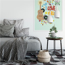 Wallprint - Loske - I love the 60s