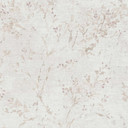 Blomstermønstret tapet i hør-look beige - sart blomsterdesign tapet hvid