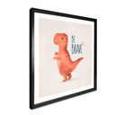 Plakat Dino Be Brave - T-Rex - Tunaboylu - Square