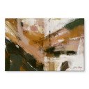 Glasbild Warme Pinselstriche abstrakt - Cheney