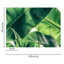 Grønt og hvidt non-woven tapet Designwalls BrokenLeaf palmetræer jungle