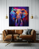 Leinwandbild Elefant Tiere Farbig