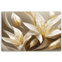 Canvasbillede, liljer glamour guld