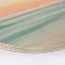 Houten Wanddecoratie Abstracte Zeegolven Pastel - Botha - Rond