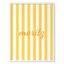 Poster personnalisable rayures jaunes