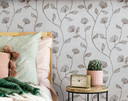 non-woven tapet grå bronze blomster til stue soveværelse køkken marburg tapet