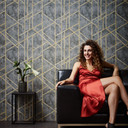 Livingwalls papier peint intissé Metropolitan Stories papier peint Francesca Milan gris;métallisé