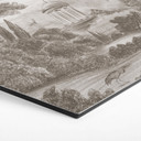 Wanddecoratie Landschap met tuinlandschap in beige - Ms Tiff - Alu-Dibond