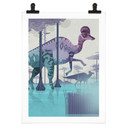 Plakat Corythosaurus - brązowy