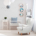 A.S. Création Little Stars Papier peint enfant - argent, Blanc
