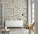 non-woven tapet beige guld blomster til stue soveværelse køkken marburg tapet