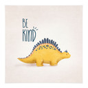 Obraz tkaniny Dino Be Kind - Stegosaurus - Tunaboylu - Kwadratowy