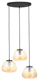 Pendelleuchte Junis, braun, 176 x 40 cm, Metall Pendelleuchte