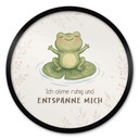 Rundes Kinder-Poster mit Frosch - 'Ich atme ruhig'