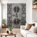Rozdzielacz pokoju, ekran, wiszący ekran prywatności Mandala ornament