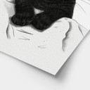 Poster Chat noir avec masque de nuit - Korenkova