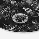 Tableau en alu-Dibond World of Coffee - Rond