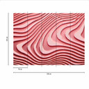 Fototapeta GeometricWave2 w kolorze czerwonym i białym - włóknina Designwalls 2 - 2,55 x 3,5 m