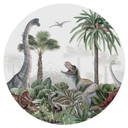 Naklejka na ścianę Kikki Belle - Przygody dinozaurów - Okrągła