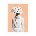 Plakat Dama w bieli z kwiatami - Treechild