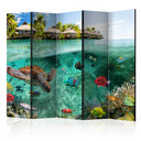 Screen room divider - Under vandoverfladen, 3-delt
