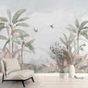 Fototapeta do salonu - tropikalna idylla z niebieskim kolibrem - Bloomery Decor