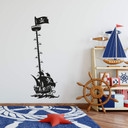 Sticker mural - Toise bateau de pirates