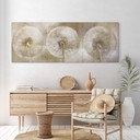 Tableau sur verre acrylique Schmucker Trois pissenlits - Panorama