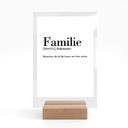Tischaufsteller Grammatik - Familie