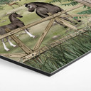 Hexagon Houten Wanddecoratie Paardenwei in het Natuurpark - Oliver Robins