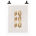 Poster Weihnachten - Ho Ho Ho in Gold - Orara Studio
