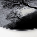 Wandcirkel Alu-Dibond Black and White Sunset