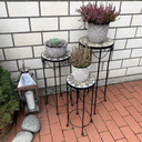 Support pour pot de fleur en mosaïque rond - lot de 3