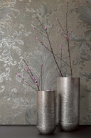 Vliestapete Ornament Struktur Modern, Opulent, Barock in Grau 