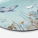 Tableau sur alu-Dibond rond Kikki Belle - Vie sous-marine